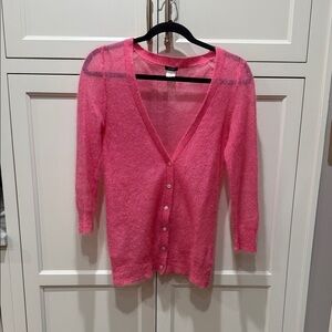 J. Crew Vibrant Pink Women's Cardigan Sz Medium